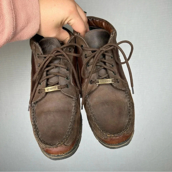 Sporto | Mens Brown‎ Leather Loafer Boat Shoe 8 - Picture 2 of 6